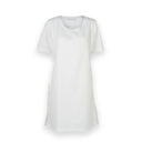 Bolette Nightdress - Sateen White Pinstriped