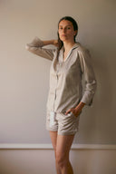 Fiona Shorts - Sateen Light Grey