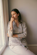 Fiona Pants - Sateen Light Grey