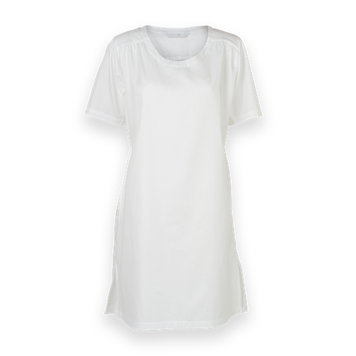 Bolette Nightgown - Pinstriped white