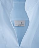Anna Nightshirt - Sateen Light Blue Fine Striped