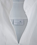 Anna Nightshirt - Sateen White Fine Striped