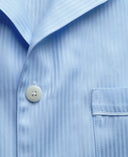 George Pyjamas - Cotton Sateen Light Blue Fine Striped