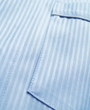 George Pyjamas - Cotton Sateen Light Blue Fine Striped