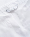 Gerda Nightdress - Cotton Sateen White Fine Striped