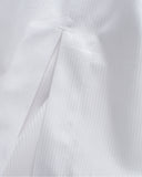 Gerda Nightdress - Cotton Sateen White Fine Striped