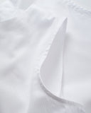 Gerda Nightdress - Cotton Sateen White Fine Striped