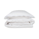 Cotton Sateen White Fine Striped