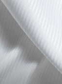 Cotton Sateen White Fine Striped