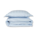 Cotton Sateen Light Blue Wide Striped