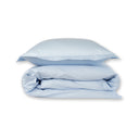 Cotton Sateen Light Blue Fine Striped