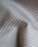 Cotton Sateen Light Grey Pinstriped