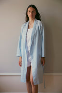 Margrethe Housecoat - Vintage Stripe Blue