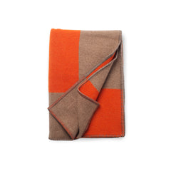 Throw - Square Burnt Orange & Sand