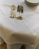 Damask Table Cloth - Piquet White