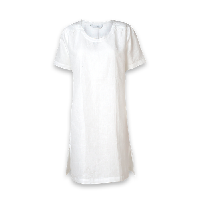 Bolette Nightgown - Pinstriped white
