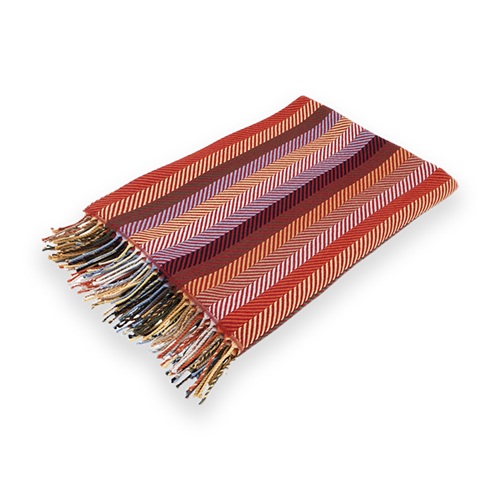Red Striped Throw