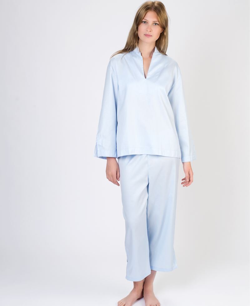 Ladies Pajams | Classic blue cotton sateen | Geismars