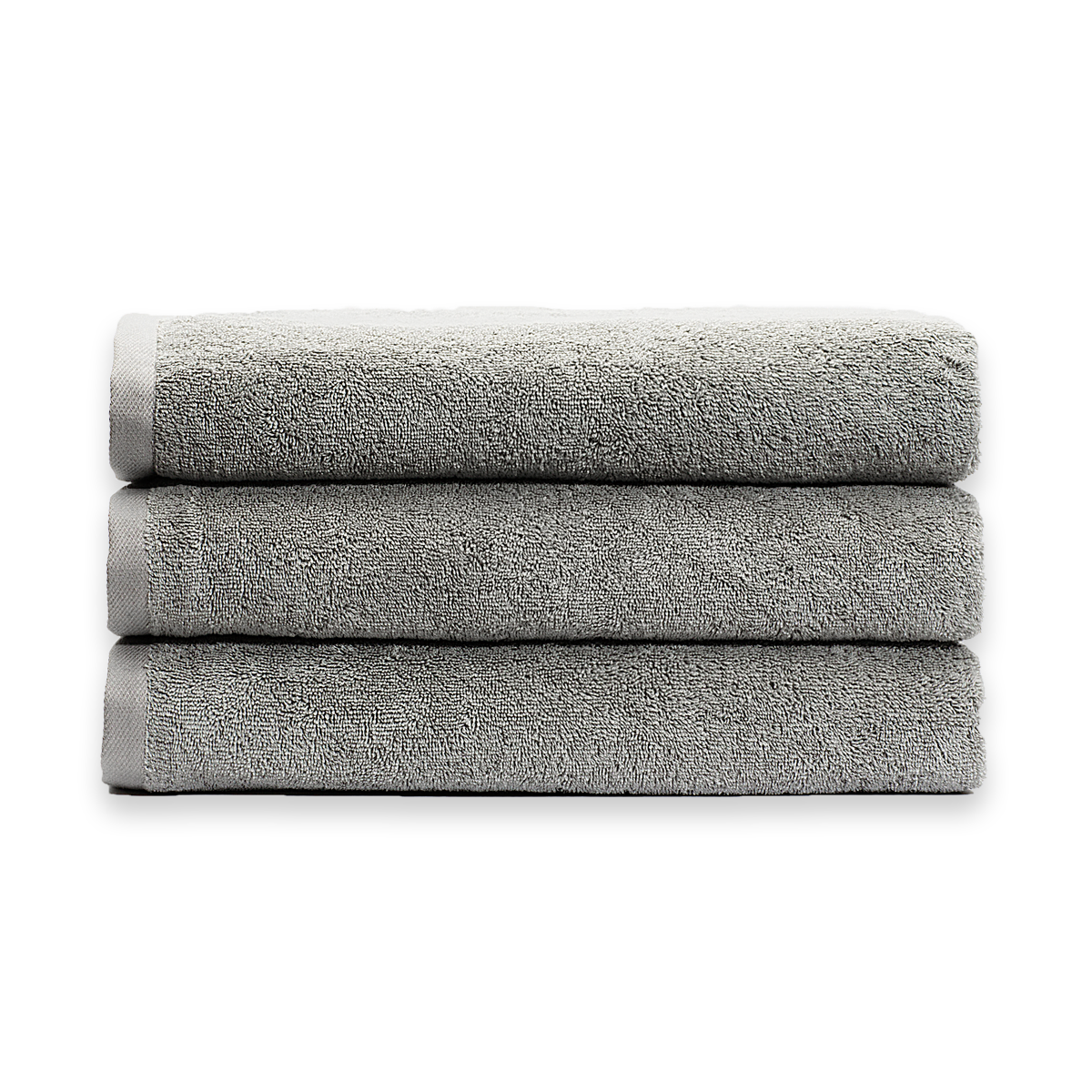 grey and white bathroom towels